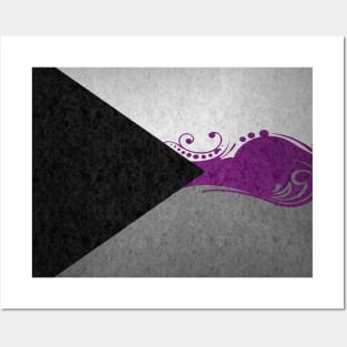 Fancy Swooped and Swirled Demisexual Pride Flag Background Posters and Art